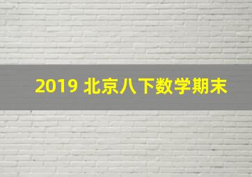 2019 北京八下数学期末